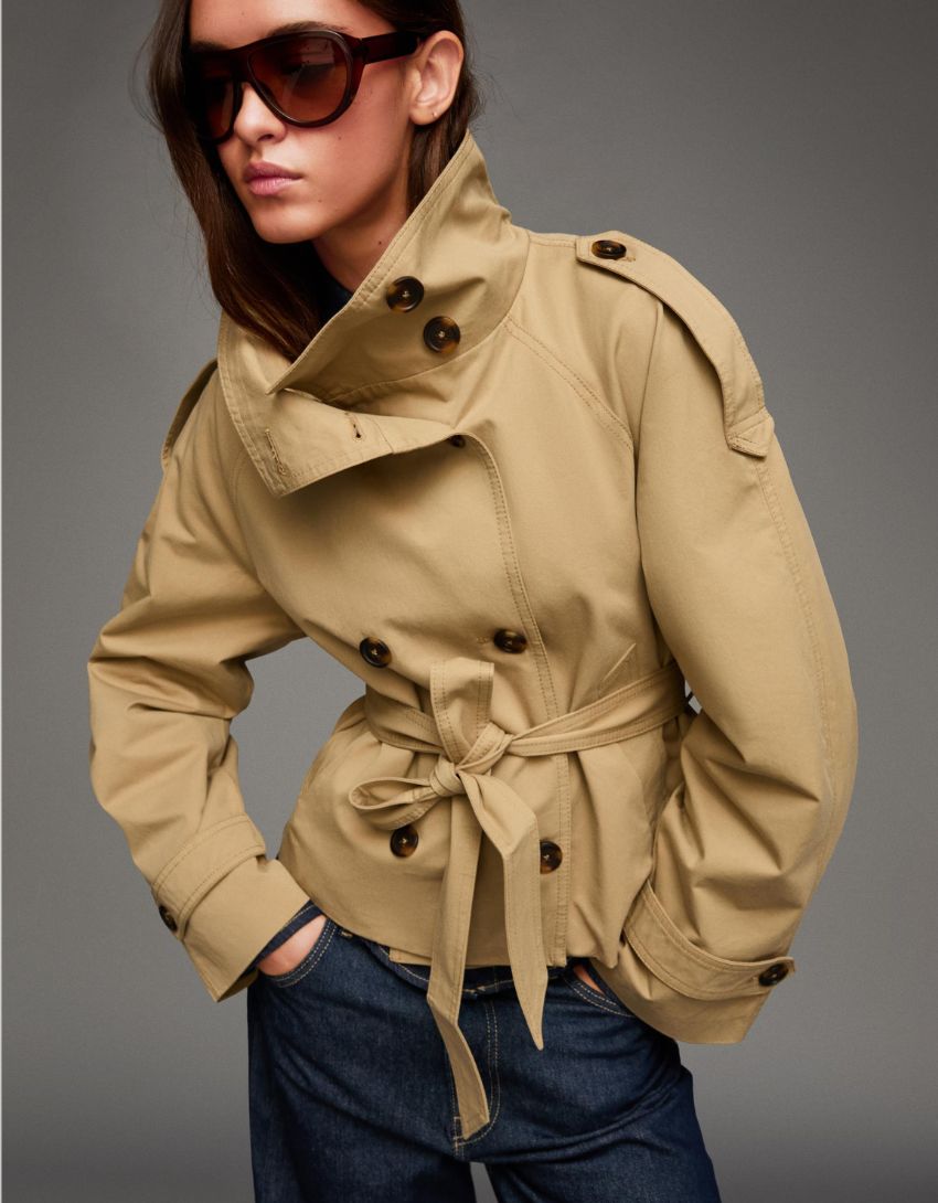 Trench Corto Donna Autunnale | Cappotto Leggero con Cintura – Noemis