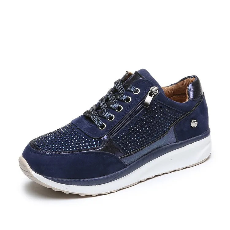 Sneakers Donna con Zip e Suola Ammortizzata – Comfort Traspirante per Tutte le Stagioni