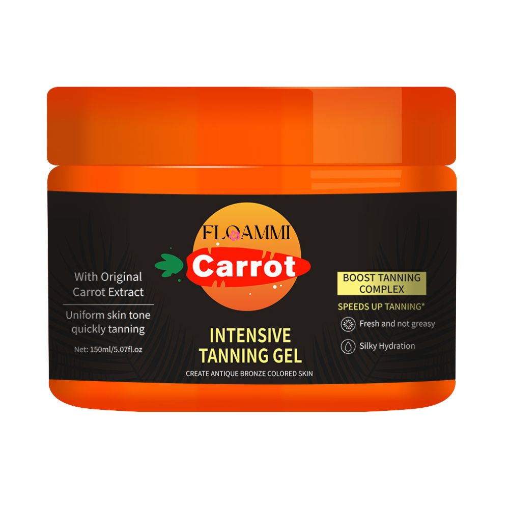 FLOAMMI Gel Abbronzante Carota Sole – Gel Abbronzante Intensivo con Oli di Carota e Cocco
