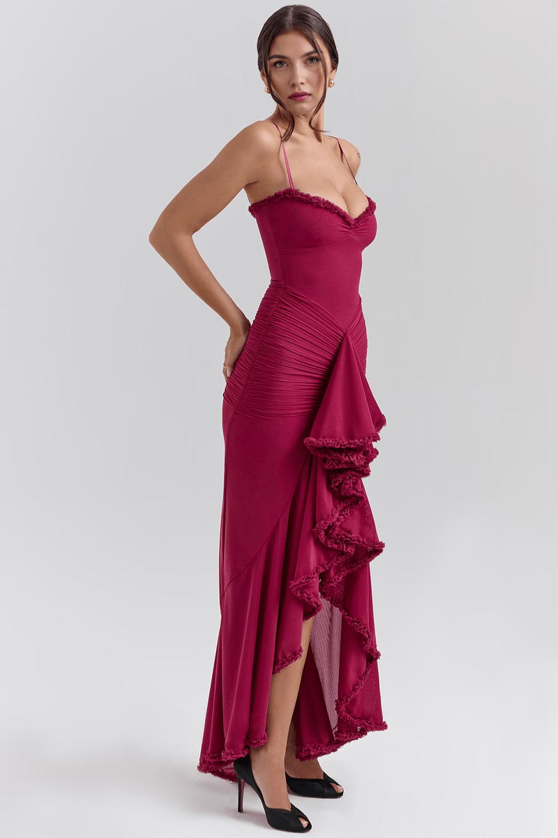 Abito Lungo Elegante con Spacco Frontale per Occasioni Speciali | Francesca TIAMUSE Dress