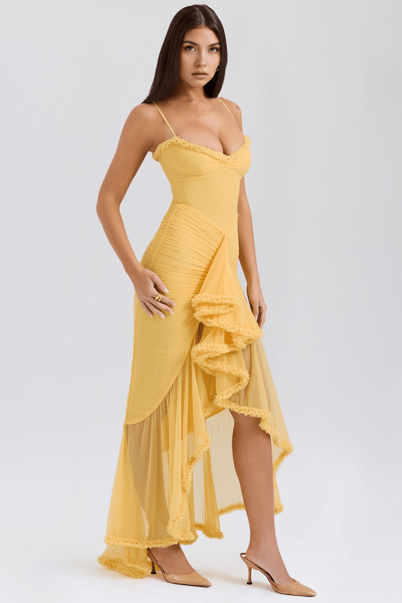 Abito Lungo Elegante con Spacco Frontale per Occasioni Speciali | Francesca TIAMUSE Dress