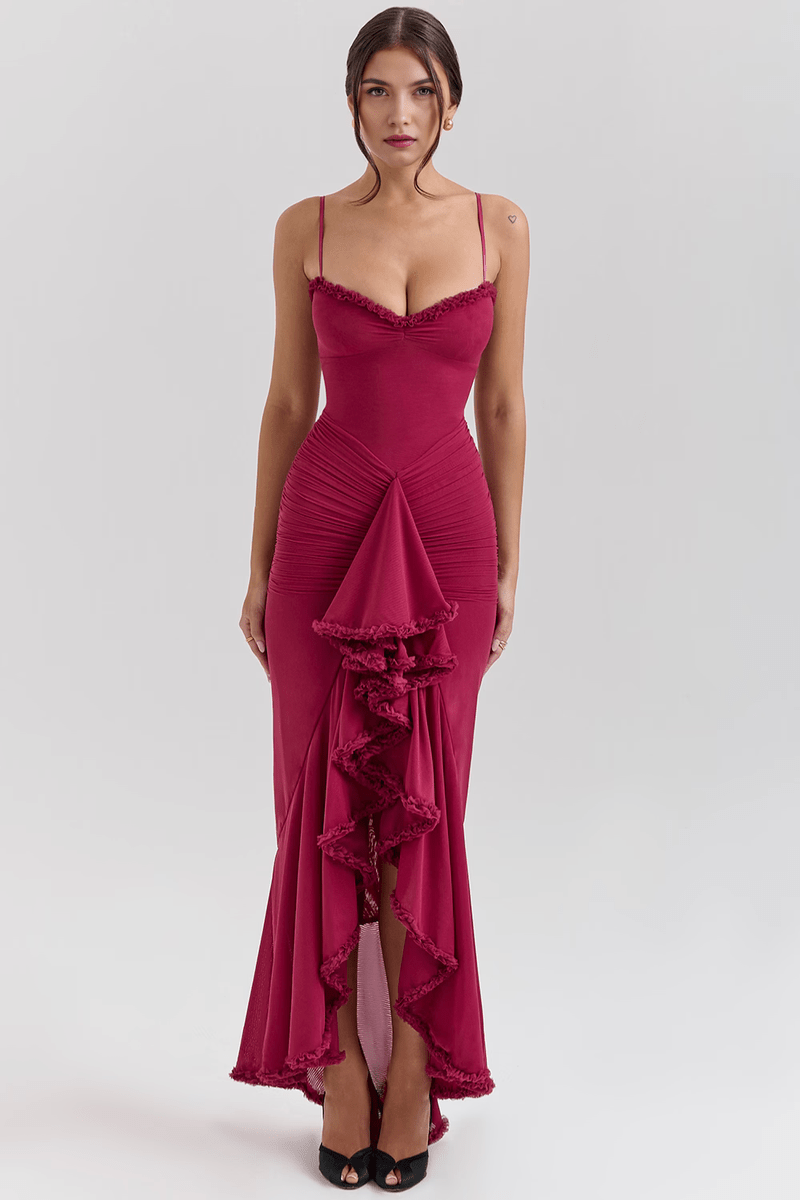 Abito Lungo Elegante con Spacco Frontale per Occasioni Speciali | Francesca TIAMUSE Dress
