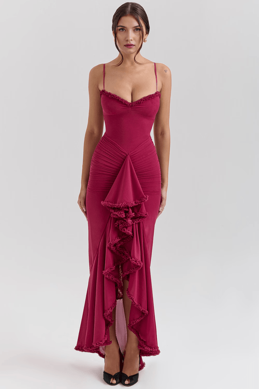Abito Lungo Elegante con Spacco Frontale per Occasioni Speciali | Francesca TIAMUSE Dress