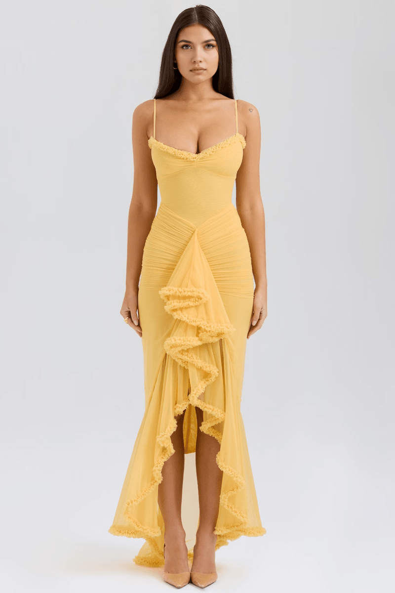 Abito Lungo Elegante con Spacco Frontale per Occasioni Speciali | Francesca TIAMUSE Dress