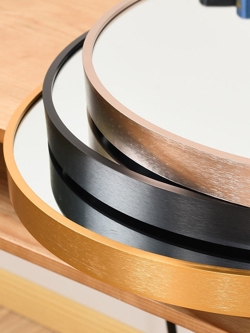 Rundt Badeværelsesspejl i Aluminiumlegering | Saona