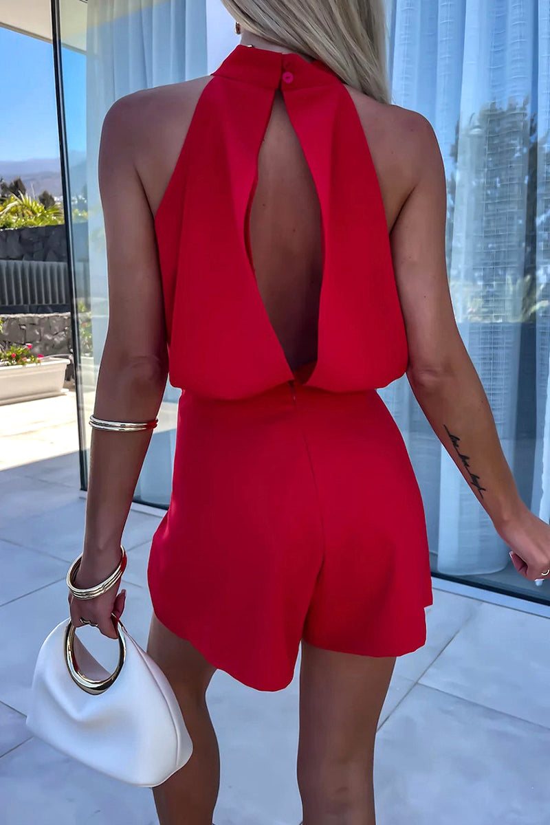 Amaia Tuta Senza Schiena 2025 | Monopezzo con Collo Alto per l’Estate e Look Casual TIAMUSE Jumpsuits & Rompers/Rompers
