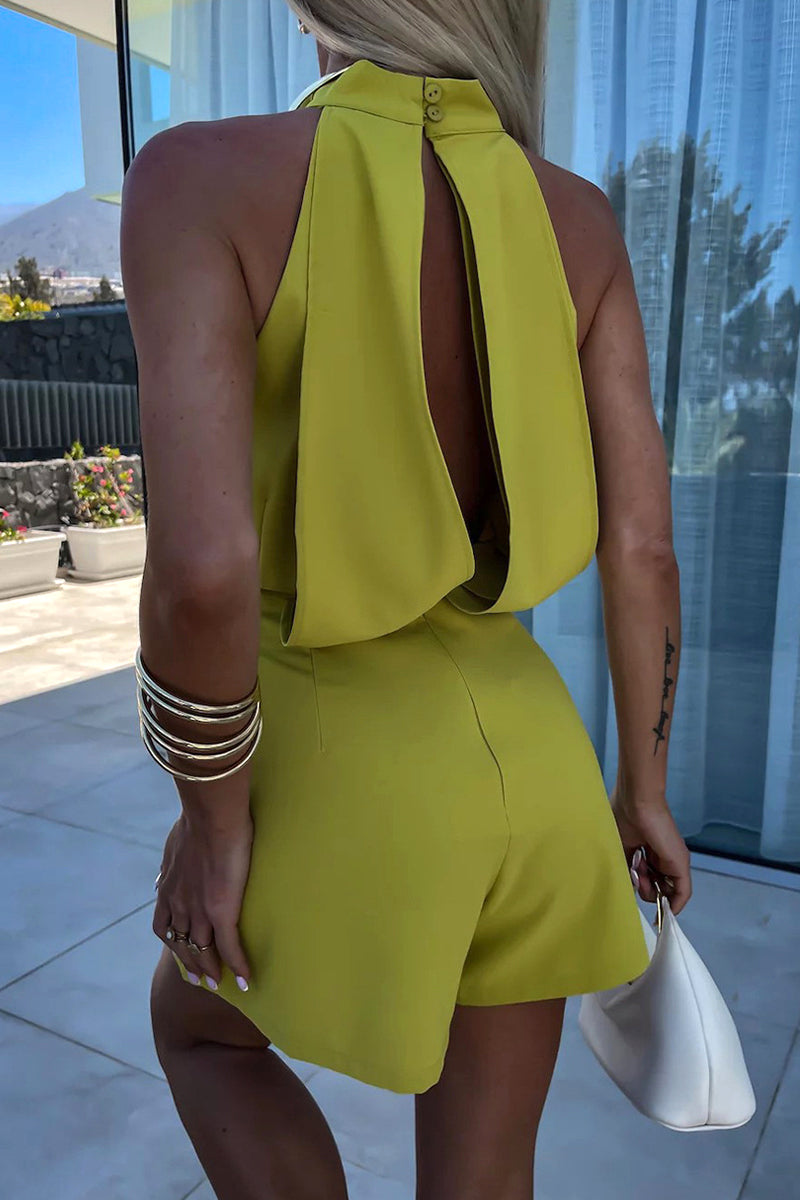 Amaia Tuta Senza Schiena 2025 | Monopezzo con Collo Alto per l’Estate e Look Casual TIAMUSE Jumpsuits & Rompers/Rompers