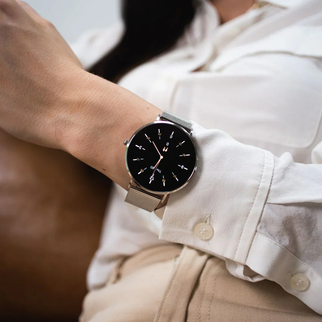 Smartwatch Donna | Monitoraggio Frequenza Cardiaca, Sonno e Passi | Eleganzia