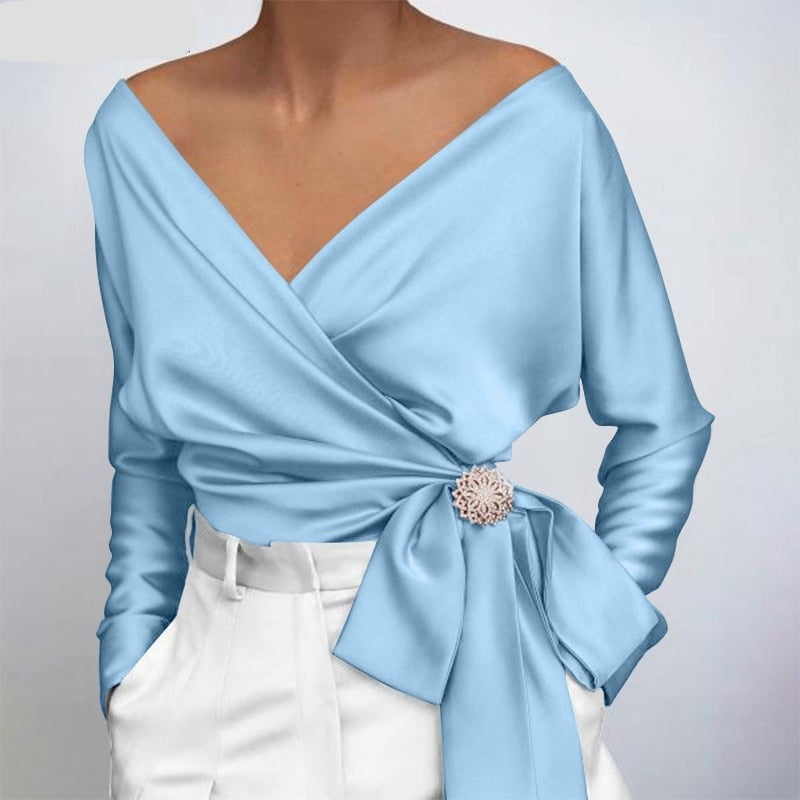 Blusa da Donna per l’Estate e la Primavera Eleganza | Flovea TIAMUSE Blusa