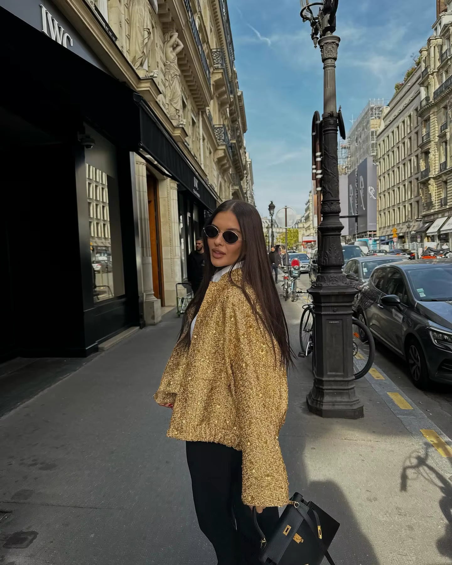 Bomber Oversize da Donna in Paillettes | Nero & Oro – per Tutti i Giorni e per Occasioni Speciali TIAMUSE Outwear