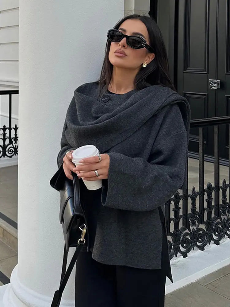 Cappotto Donna con Sciarpa Integrata | Stile Elegante per Autunno TIAMUSE November