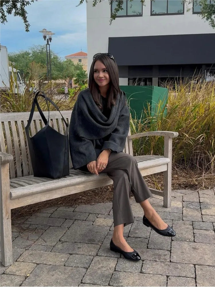 Cappotto Donna con Sciarpa Integrata | Stile Elegante per Autunno TIAMUSE November