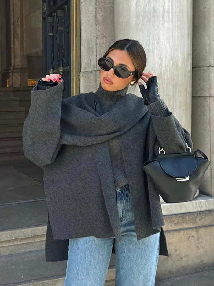 Cappotto Donna con Sciarpa Integrata | Stile Elegante per Autunno TIAMUSE November