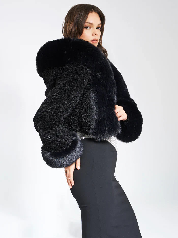Cappotto Donna in Pelliccia Sintetica con Cappuccio | Caldo ed Elegante per Inverno TIAMUSE Outwear