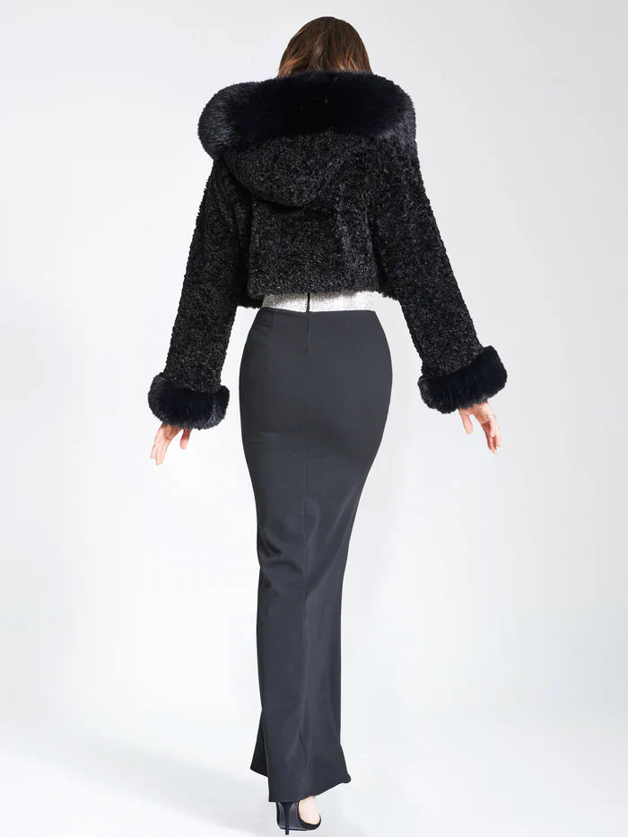 Cappotto Donna in Pelliccia Sintetica con Cappuccio | Caldo ed Elegante per Inverno TIAMUSE Outwear