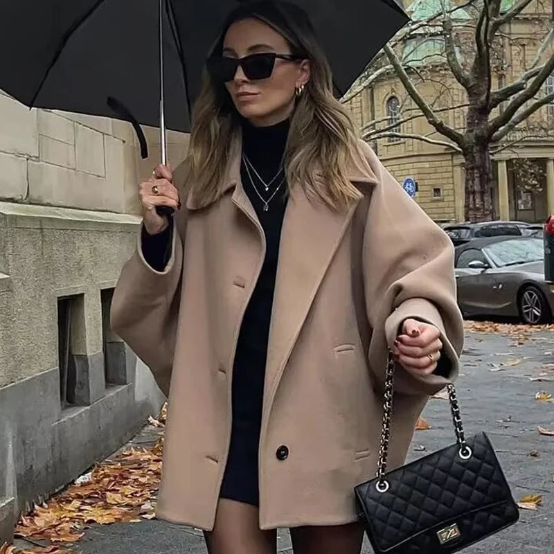 Cappotto Invernale Oversize Accogliente per Donna con Maniche Lunghe Calde TIAMUSE Outwear