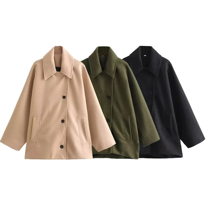 Cappotto Invernale Oversize Accogliente per Donna con Maniche Lunghe Calde TIAMUSE Outwear
