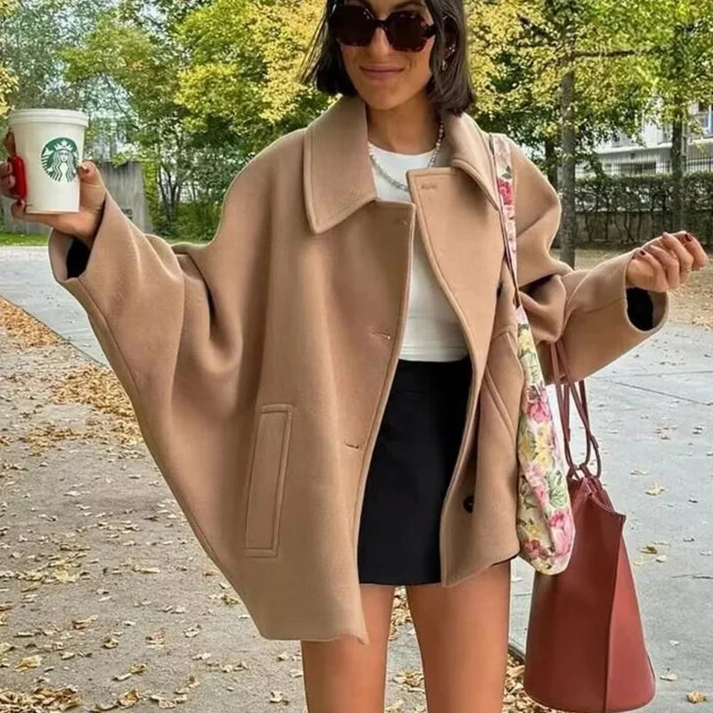 Cappotto Invernale Oversize Accogliente per Donna con Maniche Lunghe Calde TIAMUSE Outwear