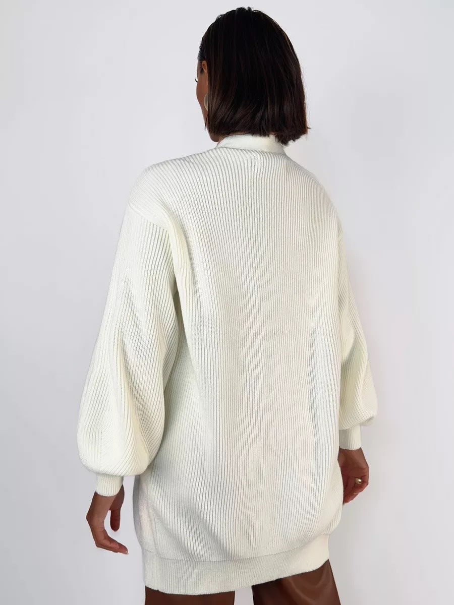 Cardigan Donna Oversize in Maglia con Scollo a V | Maglione Caldo Autunno/Inverno TIAMUSE