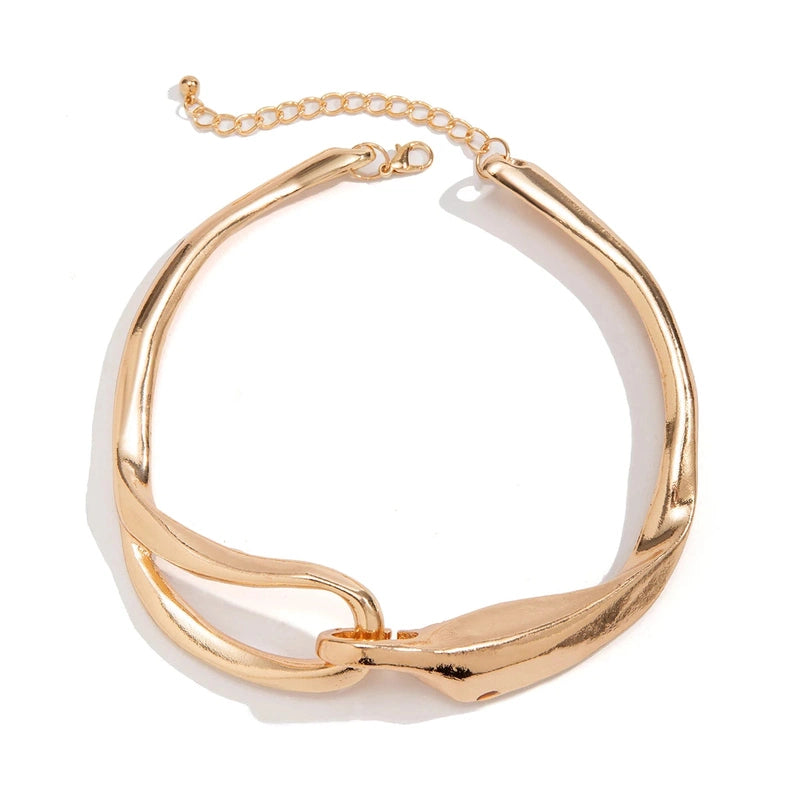 Collana Choker Rigida con Maxi Fibbia – Gioiello Statement Oro o Argento 2025 TIAMUSE Collana
