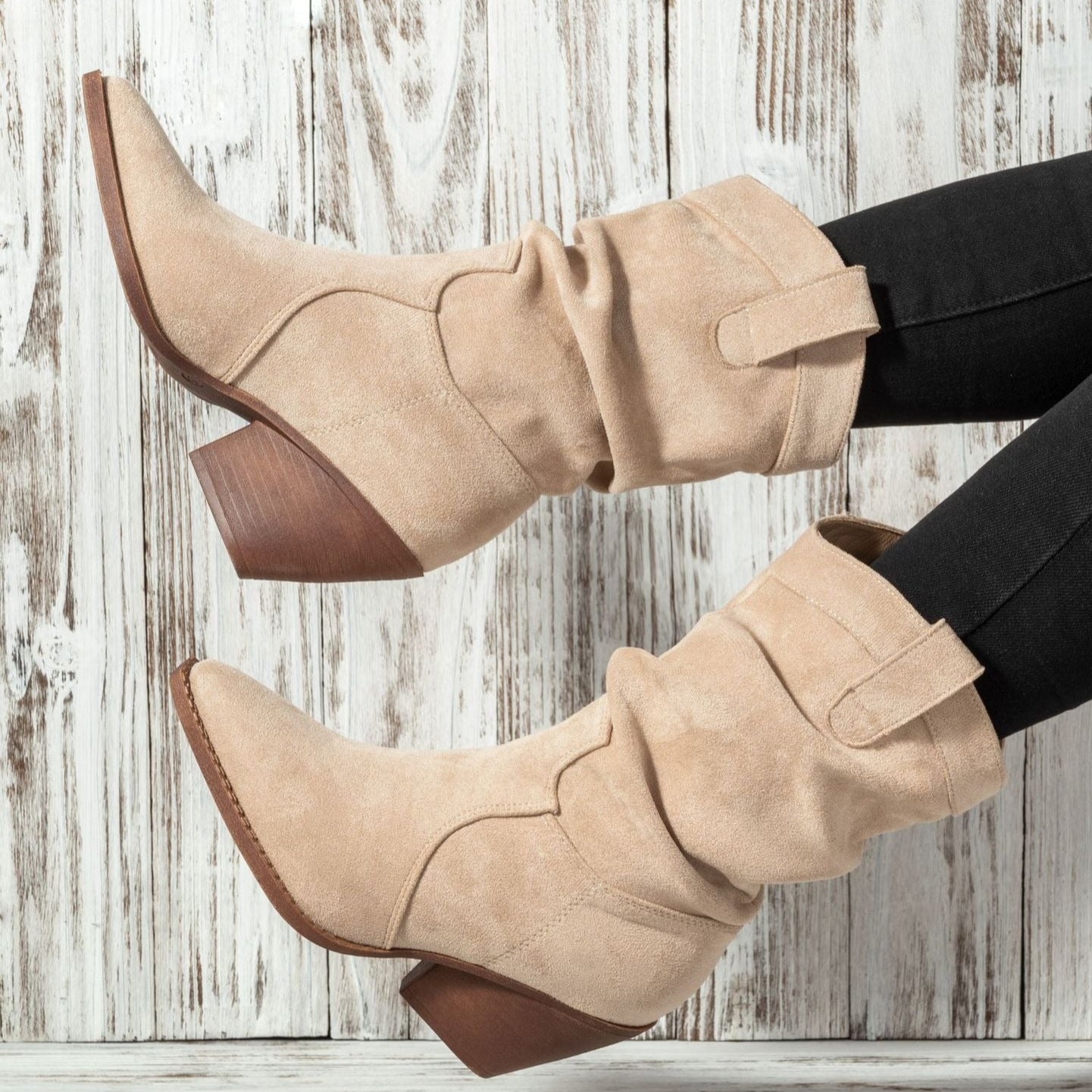 Comodi Stivali da Donna Autunnali con Tacco Medio in Stile Cowboy | Niora TIAMUSE Boots