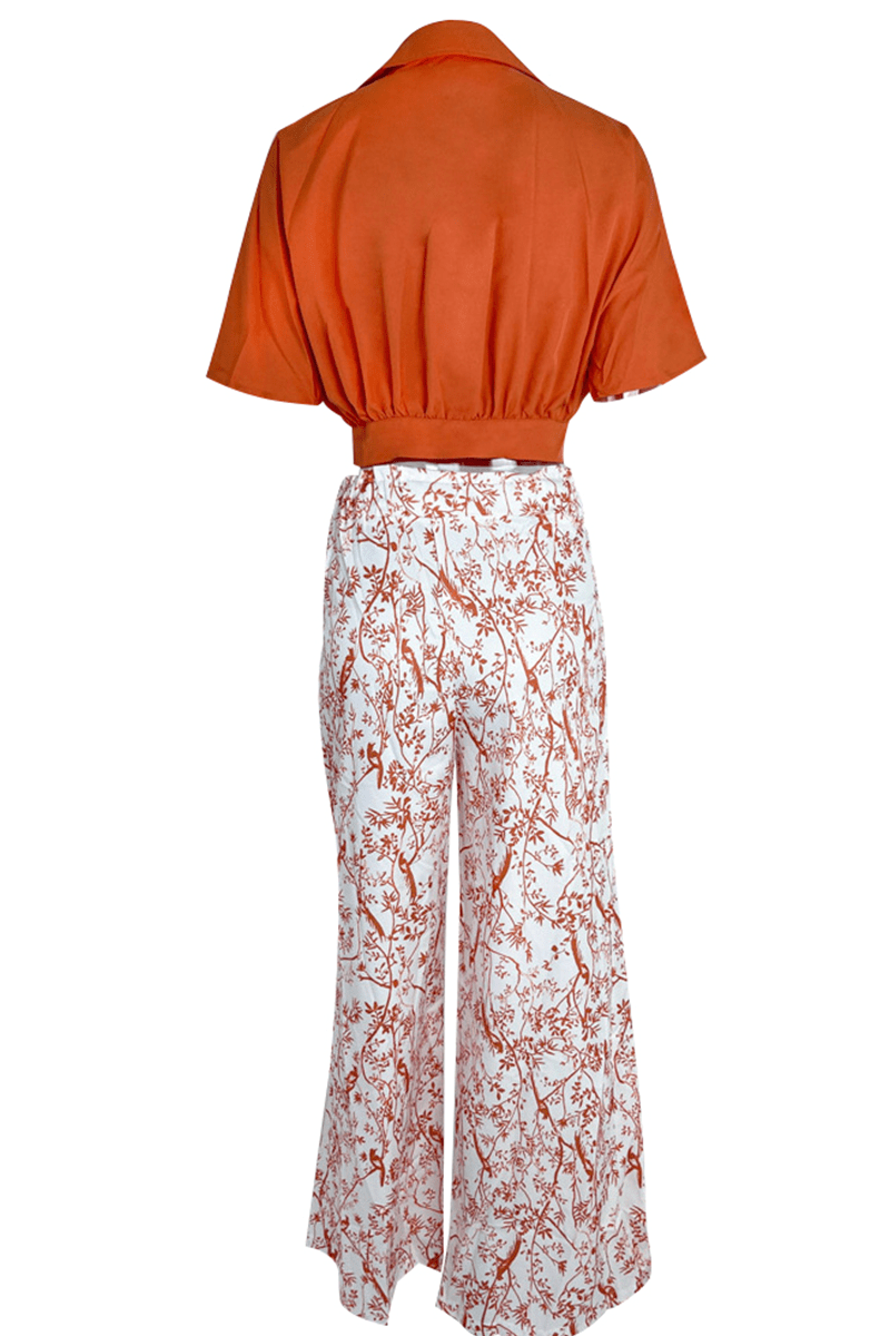 Completo Casual Due Pezzi Donna Adri | Set con Stampa, Scollo a V e Maniche Mezze TIAMUSE Two Pieces/Two-piece Pants Set