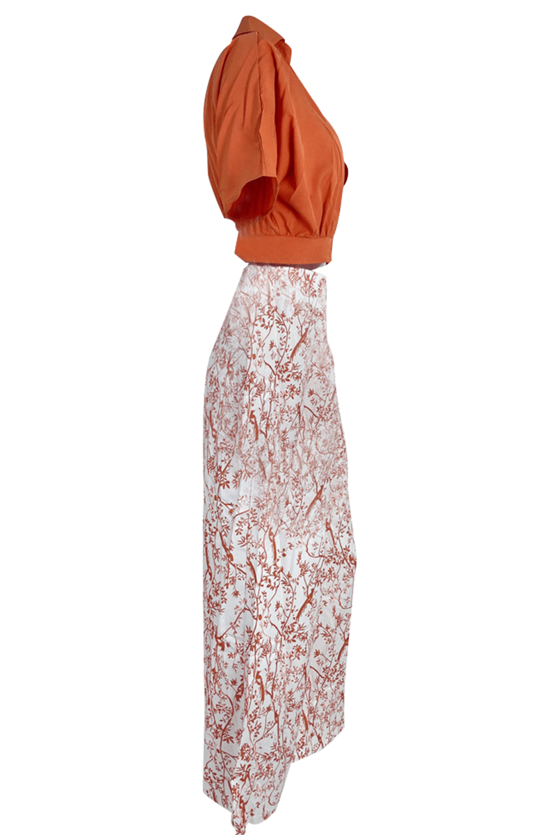Completo Casual Due Pezzi Donna Adri | Set con Stampa, Scollo a V e Maniche Mezze TIAMUSE Two Pieces/Two-piece Pants Set