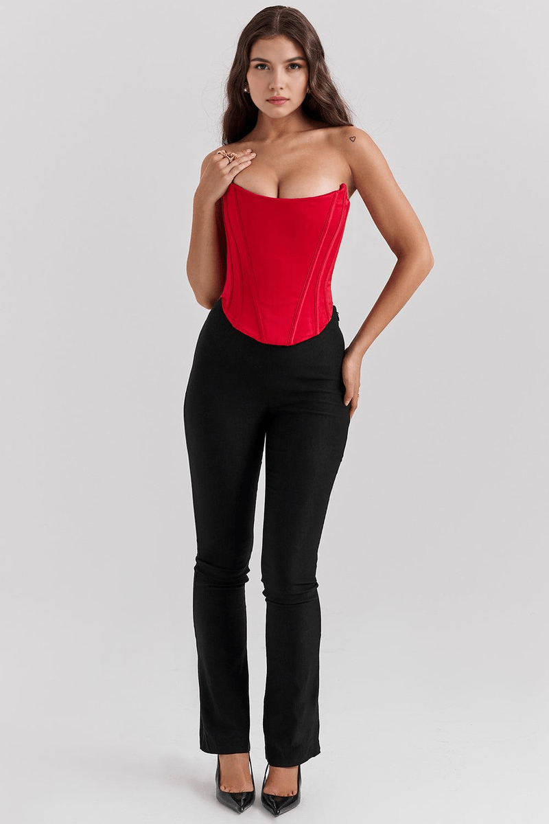 Corsetto Serena da Donna in Rosso | Top Modellante per Appuntamenti e Eventi Eleganti TIAMUSE Corsetto