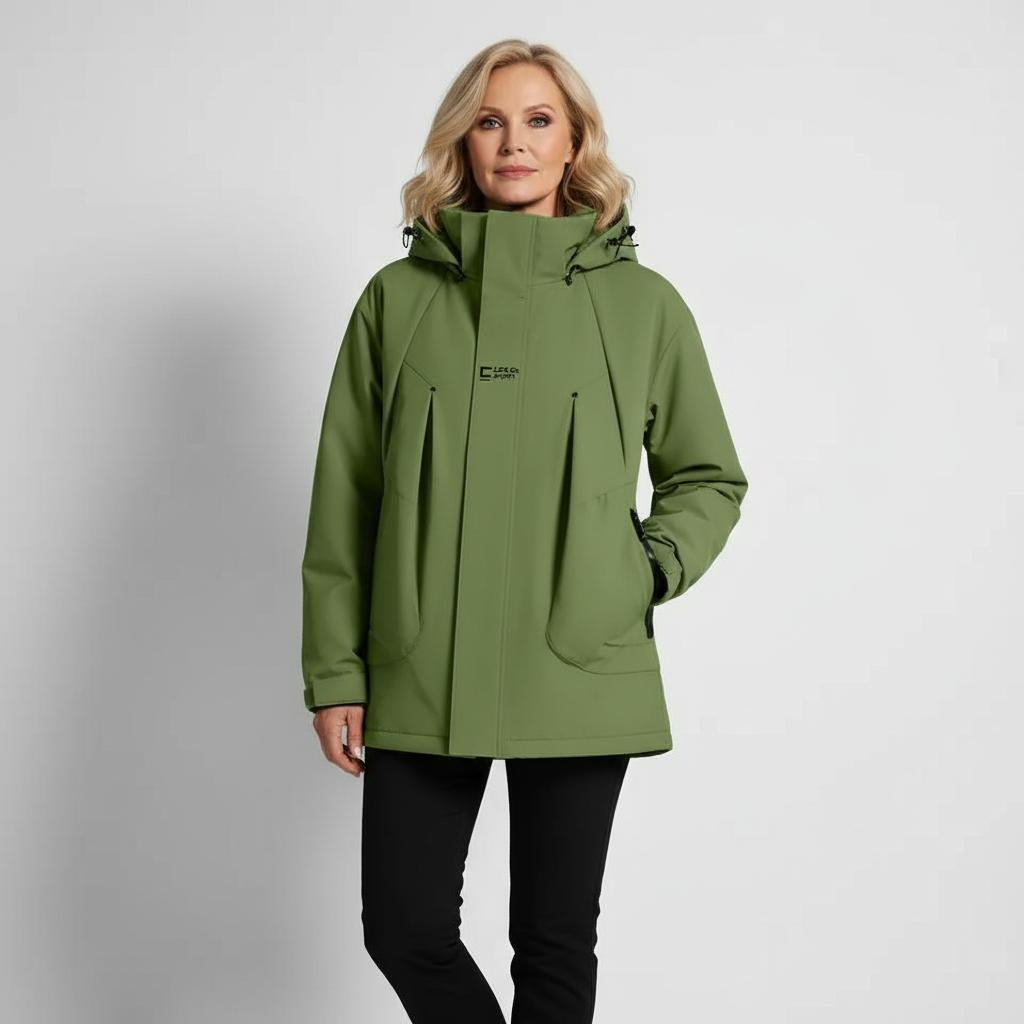 Giacca Autunnale da Donna con Cappuccio e Design Imbottito | Teana TIAMUSE Outwear