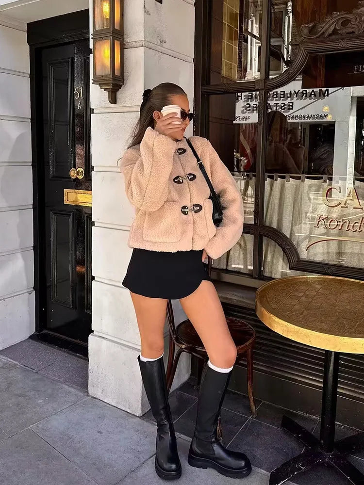 Giacca Calda da Donna con Bottoni | Perfetta per Autunno e Inverno Calista TIAMUSE Outwear