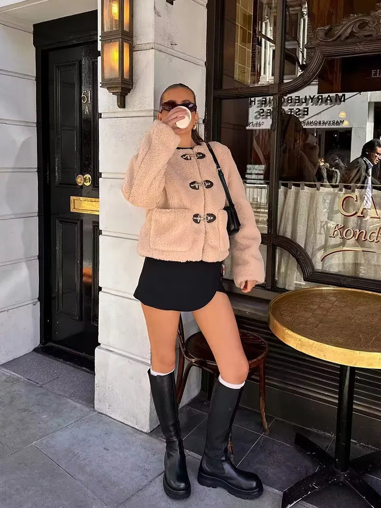 Giacca Calda da Donna con Bottoni | Perfetta per Autunno e Inverno Calista TIAMUSE Outwear