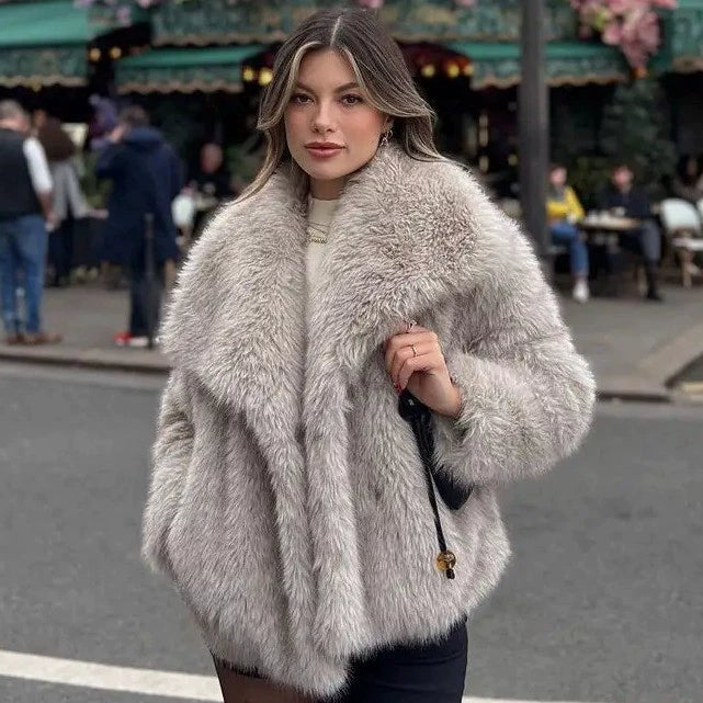 Giacca Corta Invernale da Donna in Pelliccia Sintetica | Jealin TIAMUSE Outwear