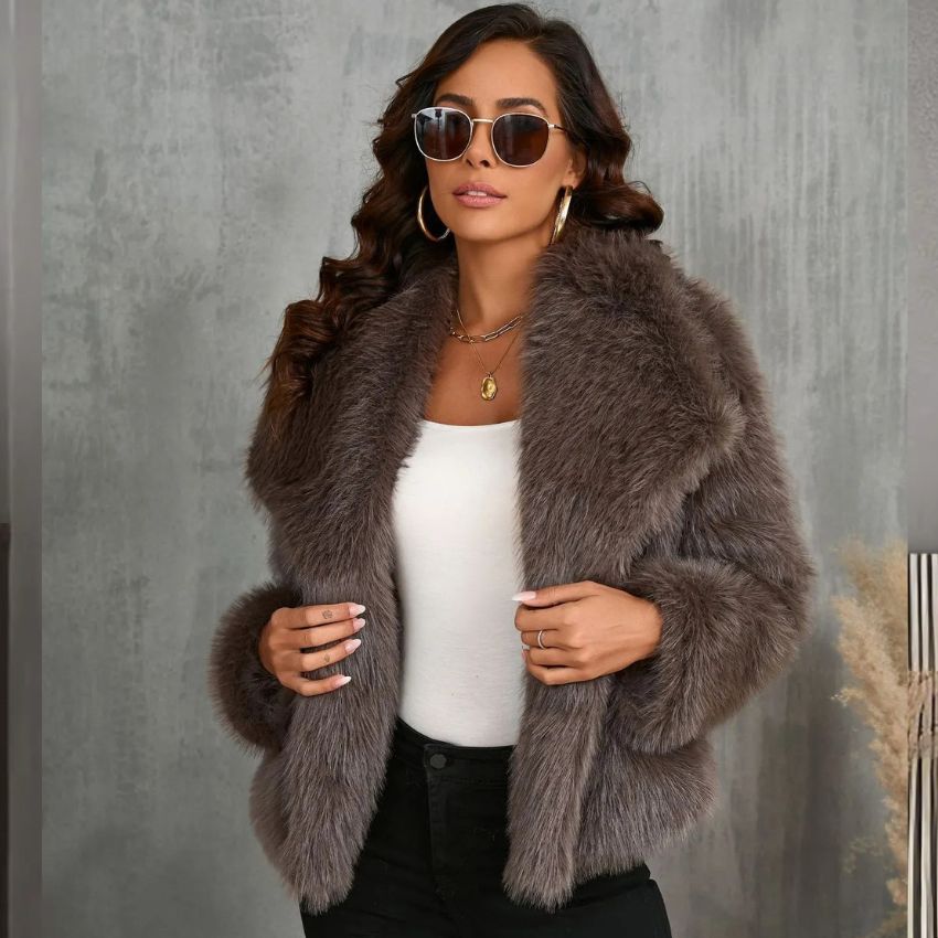 Giacca Corta Invernale da Donna in Pelliccia Sintetica | Jealin TIAMUSE Outwear