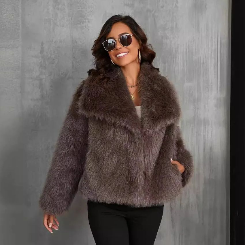 Giacca Corta Invernale da Donna in Pelliccia Sintetica | Jealin TIAMUSE Outwear