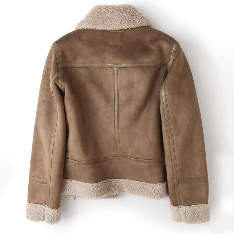 Giacca Invernale da Donna con Fodera in Pelliccia Ecologica | Stile Biker Trendy TIAMUSE Outwear