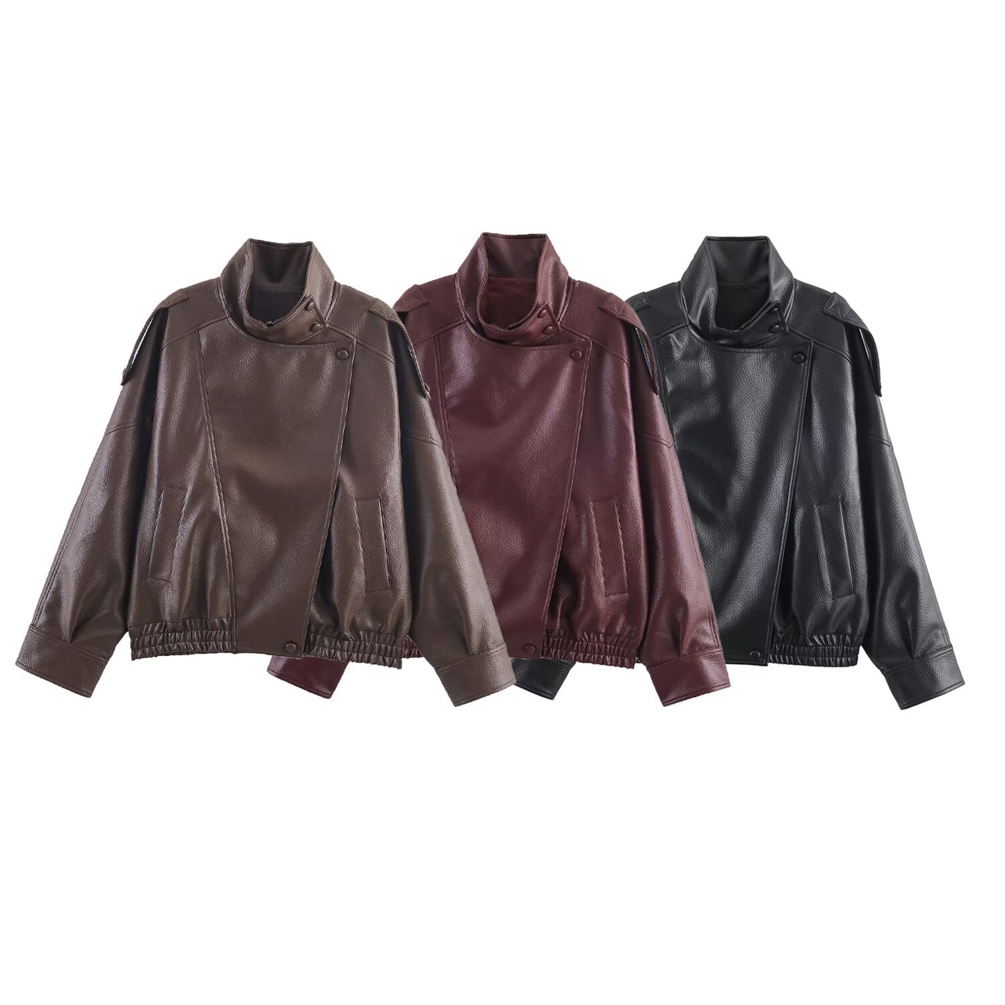 Giacca Oversize con Collo Alto - Stile Trendy Autunno Inverno 2025 | Lucille TIAMUSE Jackets