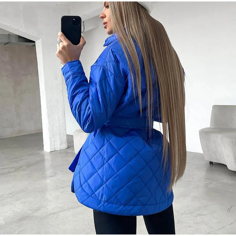 Giacca Trapuntata Lunga da Donna | Cappotto Leggero per Autunno e Inverno TIAMUSE Jackets