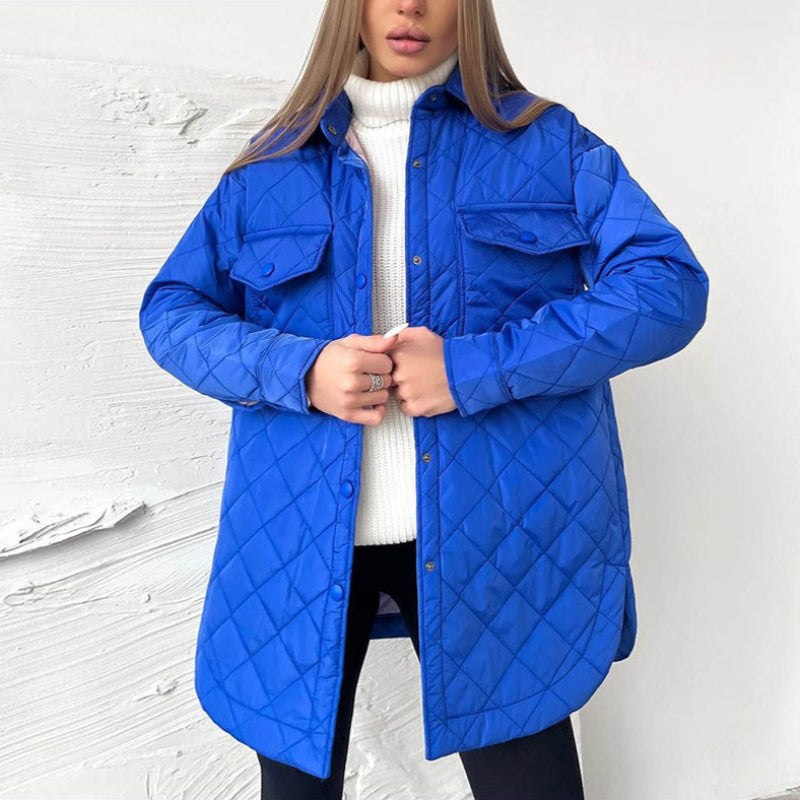 Giacca Trapuntata Lunga da Donna | Cappotto Leggero per Autunno e Inverno TIAMUSE Jackets