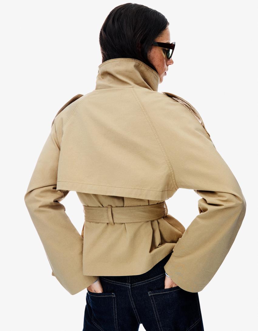 Giacca Trench Autunnale con Cintura e Bottoni Doppiopetto | Giana TIAMUSE Jackets