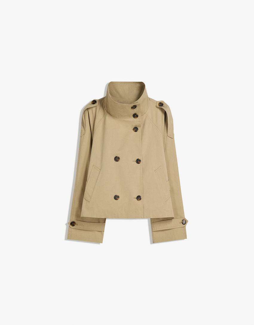 Giacca Trench Autunnale con Cintura e Bottoni Doppiopetto | Giana TIAMUSE Jackets
