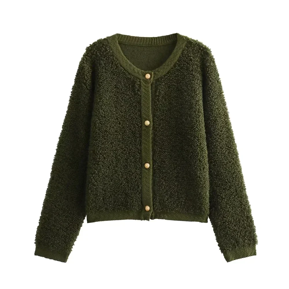 Giacca da Donna in Pile Morbido con Bottoni Sul Davanti | Josefi TIAMUSE Outwear