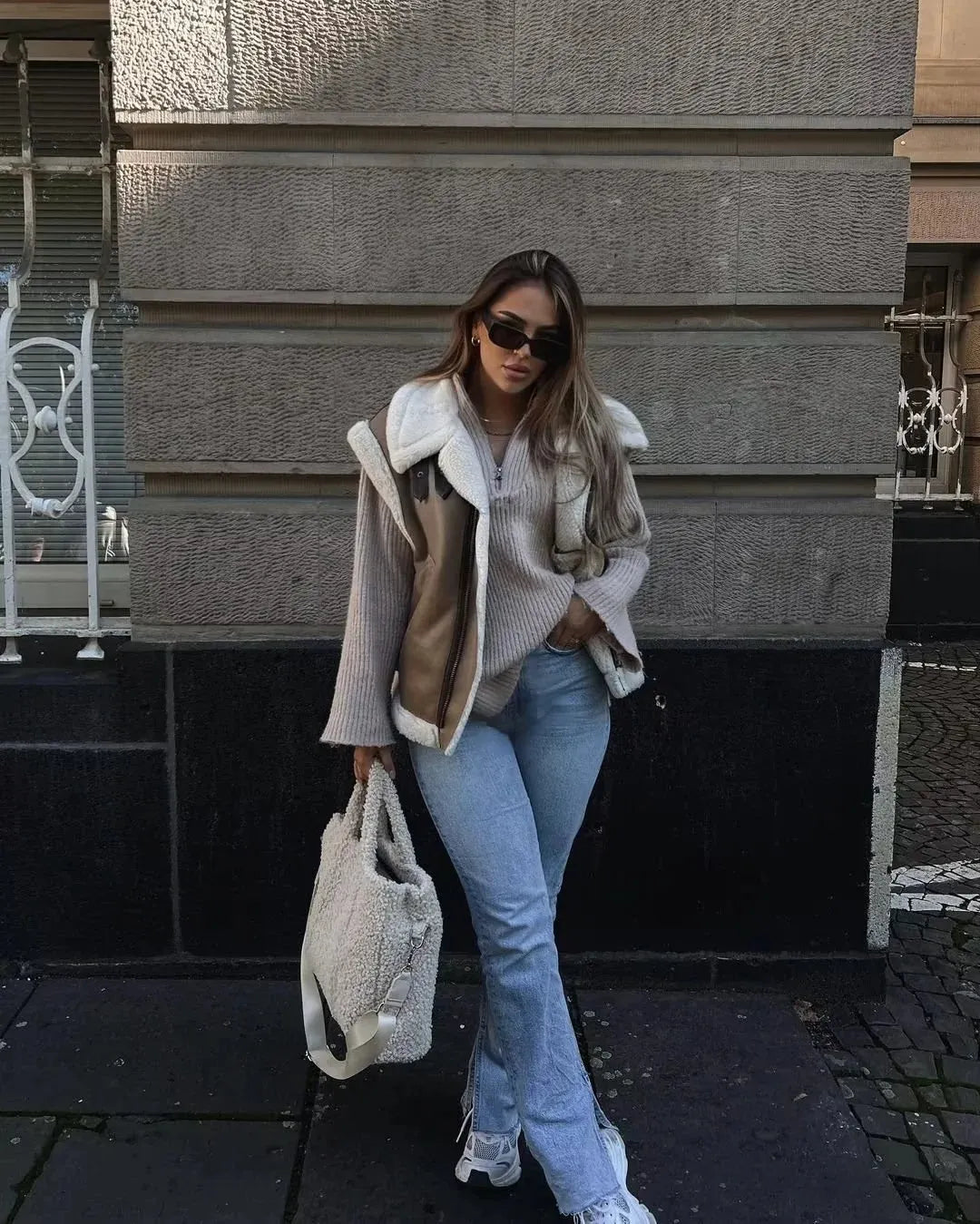 Gilet Teddy Donna Caldo | Gilet Invernale Senza Maniche in Pelliccia Morbida – Evi TIAMUSE November