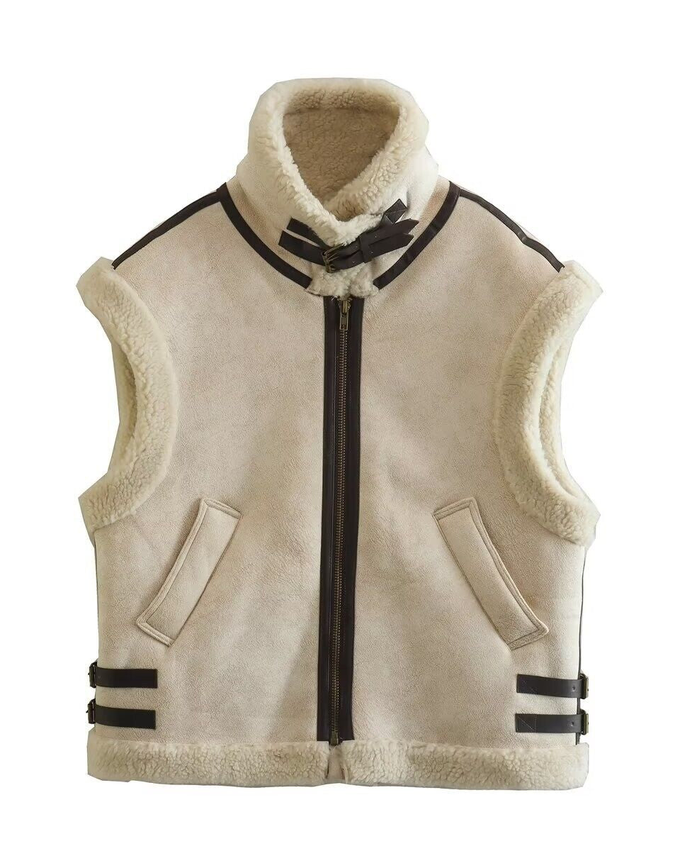 Gilet Teddy Donna Caldo | Gilet Invernale Senza Maniche in Pelliccia Morbida – Evi TIAMUSE November