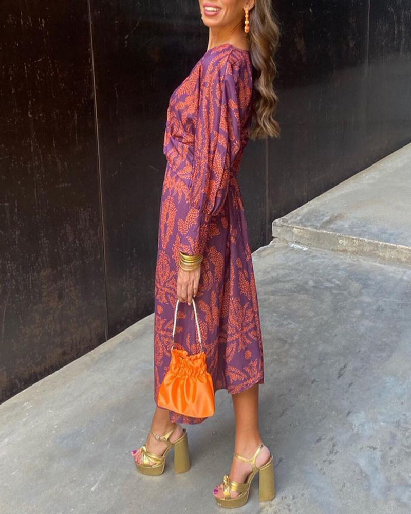 Imelda Abito Midi Elegante | Vestito a Maniche Lunghe Chic per Ufficio e Occasioni Speciali TIAMUSE dress