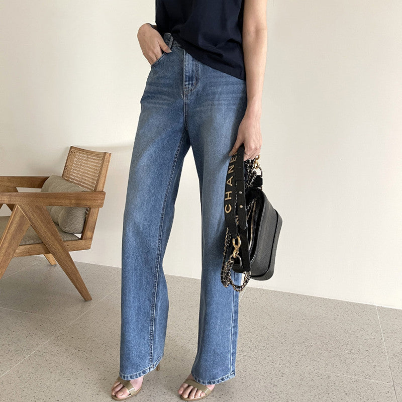 Jeans Donna Dritti | Blu Scuro Essenziale per l’Uso Quotidiano TIAMUSE Jeans