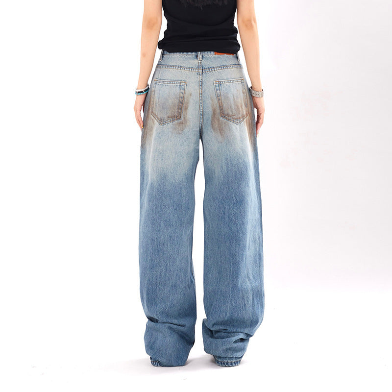 Jeans Donna Vintage a Fit Largo | Pantaloni in Denim a Gamba Larga TIAMUSE Jeans