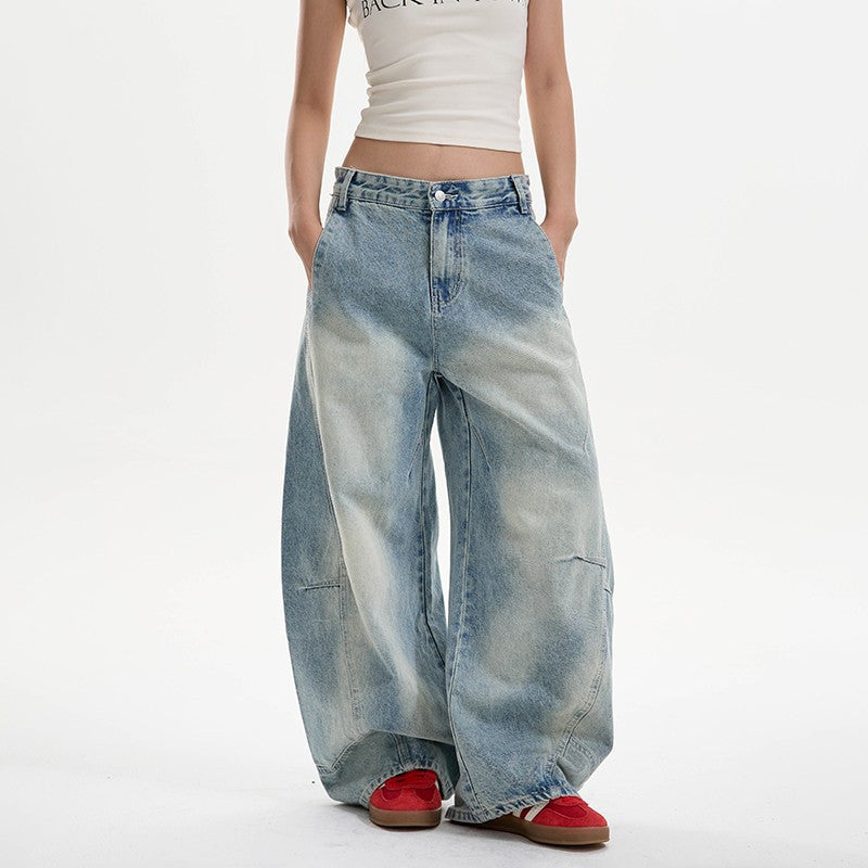 Jeans Donna Wide Leg | Denim Blu Baggy a Fit Largo TIAMUSE Jeans