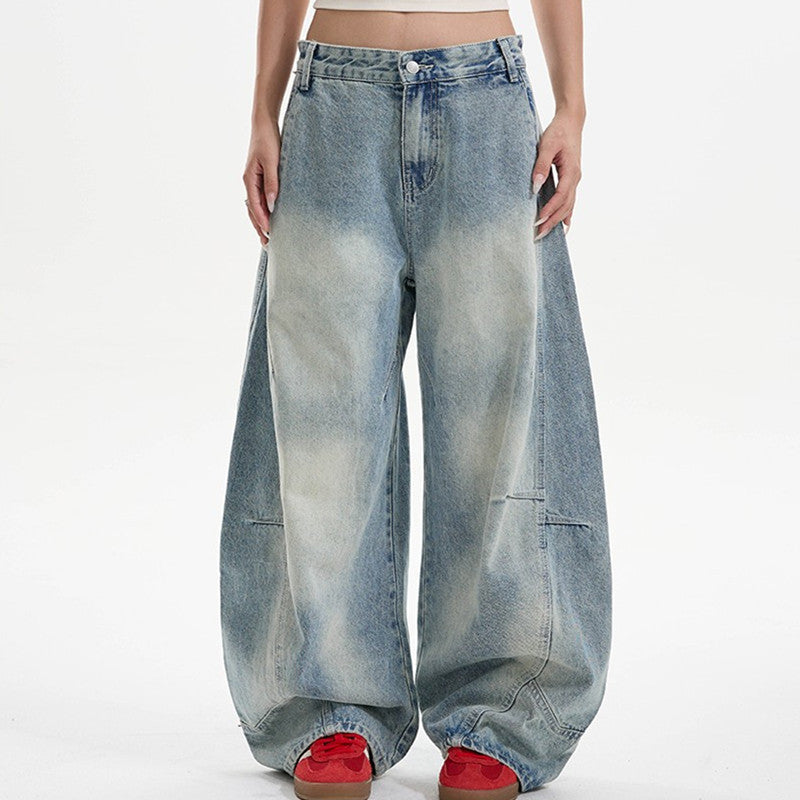 Jeans Donna Wide Leg | Denim Blu Baggy a Fit Largo TIAMUSE Jeans