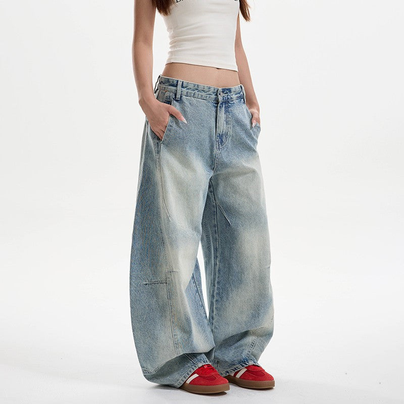 Jeans Donna Wide Leg | Denim Blu Baggy a Fit Largo TIAMUSE Jeans