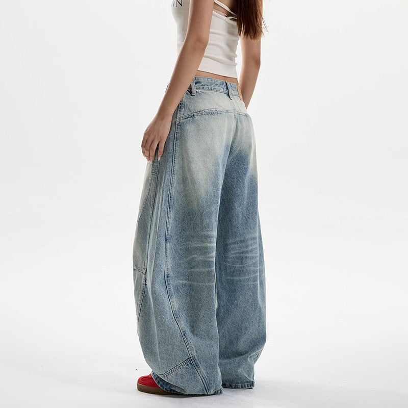 Jeans Donna Wide Leg | Denim Blu Baggy a Fit Largo TIAMUSE Jeans